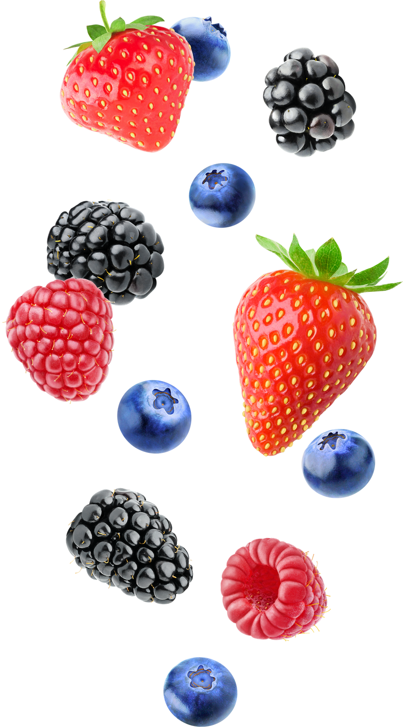 Isolated Mixed Berries