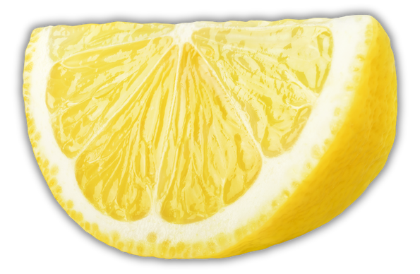 Isolated Lemon Slice