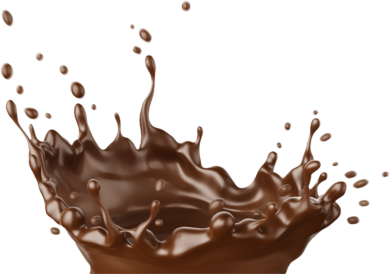 Milk Chocolate Fluid Splash Illustration